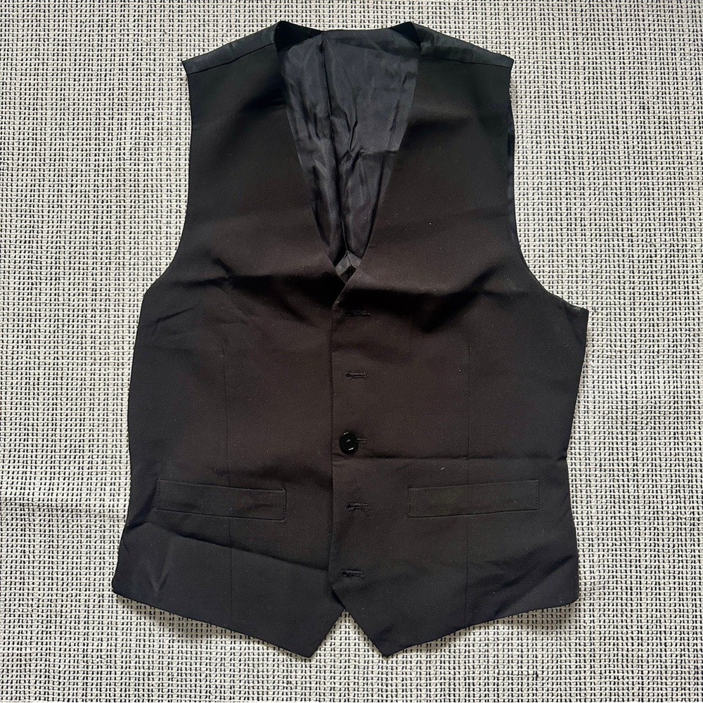 Mango Men Slim Fit Suit Vest Black 38 Purchased In Spain